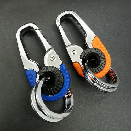 Men’s Stainless Steel Keychain Buckle – Carabiner Hook Key Ring for Outdoor & Car Accessories