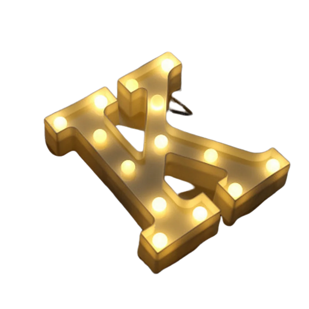 LED Number & Letter Night Light - Luminous A-Z Alphabet & 0-9 Lamp for Party and Wedding Decor