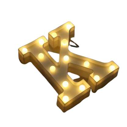 LED Number & Letter Night Light - Luminous A-Z Alphabet & 0-9 Lamp for Party and Wedding Decor