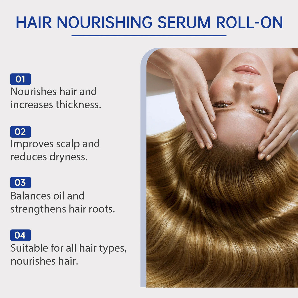 Rosemary Hair Nourishing Serum Roll-On - Scalp Care and Hair Strengthening Essence