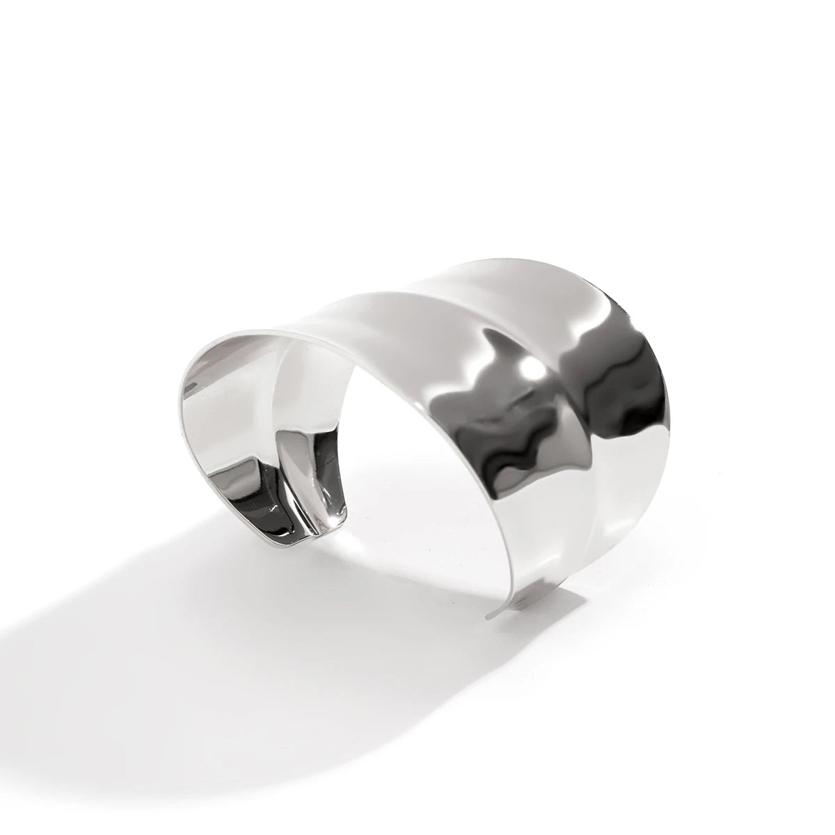 Salircon Gothic Asymmetric Wide Cuff Bracelet – Open Punk Aesthetic, Adjustable Women’s Fashion Statement Jewelry for Parties
