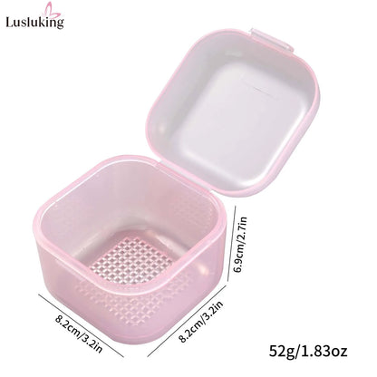 Nail Drill Bit Cleaning Box - Double-Layer Filtration Disinfection & Manicure Storage Case