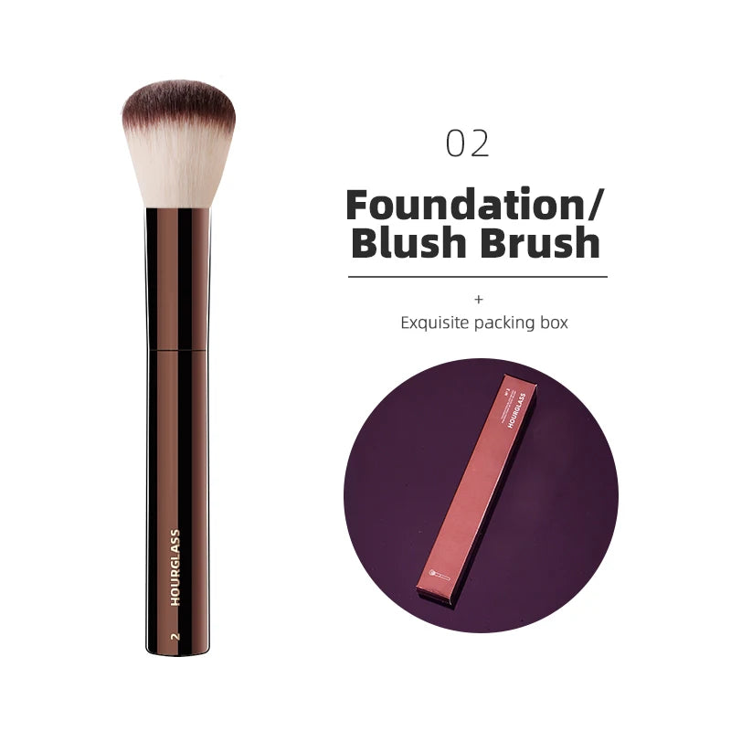 Hourglass Makeup Brushes Set – Powder, Foundation, Concealer, Blusher, Bronzer, Eyeshadow & Eyebrow Sculpting Brushes