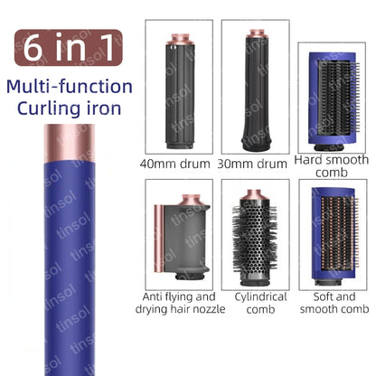6-in-1 High-Speed Hair Styler - 110,000 RPM Ionic Hair Dryer & Automatic Curling Set