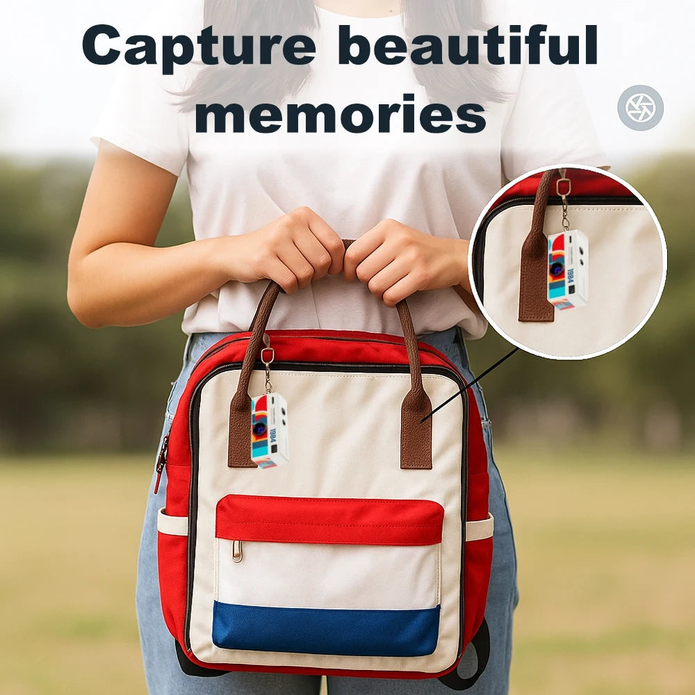 Ourlife Thumb Keychain Camera - 0.96-Inch Mini 1080P Action Camcorder with Memory Card Support