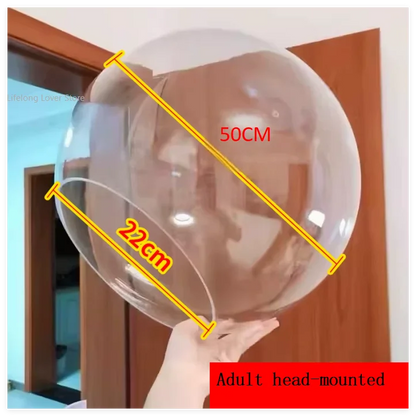 Clear Acrylic Sphere Half Dome Head Cover - Transparent Round Photography Prop for Portrait Shoots & Creative Photo Effects