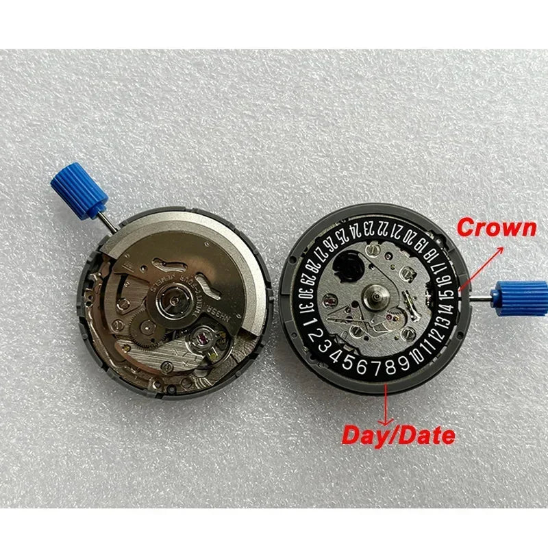 Original NH35A Automatic Mechanical Watch Movement – Crown at 3/3.8/6, Black Date Wheel, 24 Jewels Self-Winding Watch Repair Replacement Module