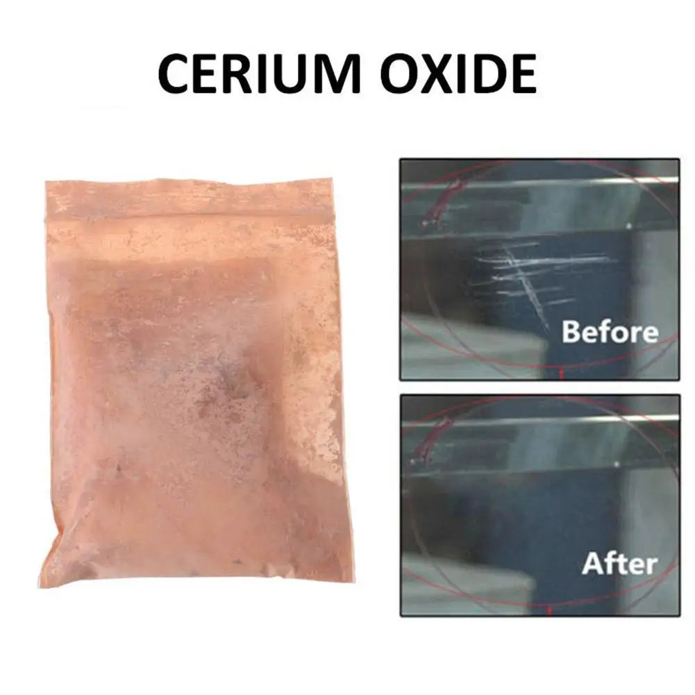 50g Cerium Oxide Glass Polish Powder – Scratch Repair for Car Windows, Mirrors & Glass Care Tool Accessory