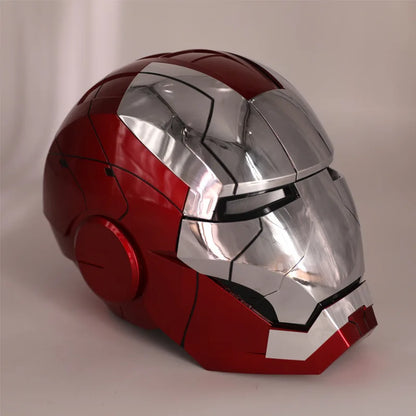 1:1 Iron Man Helmet Mk5 to Mk50 – Avengers War Machine Cosplay with Electric Open/Close, English Voice & Remote Control, Christmas Gift Toy