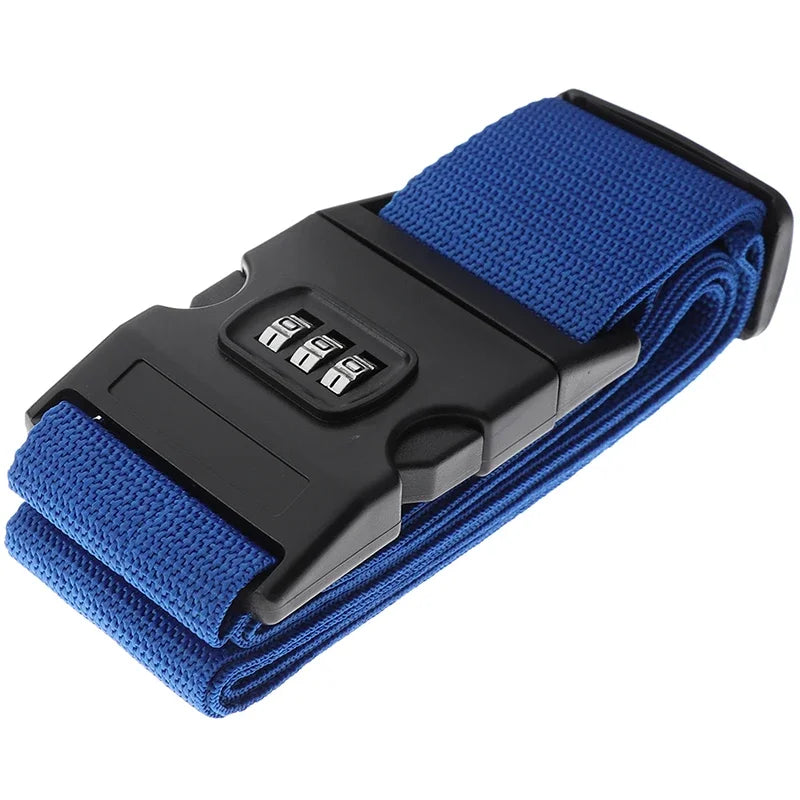 Adjustable Anti-Theft Luggage Strap — Password Lock Baggage Belt for Suitcase & Travel Bags