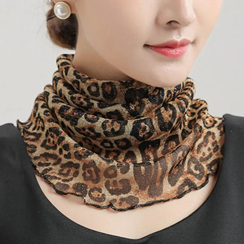Spring Summer Chiffon Neck Scarf – Lightweight Multi-Function Anti-UV Sunscreen Face & Head Cover for Women