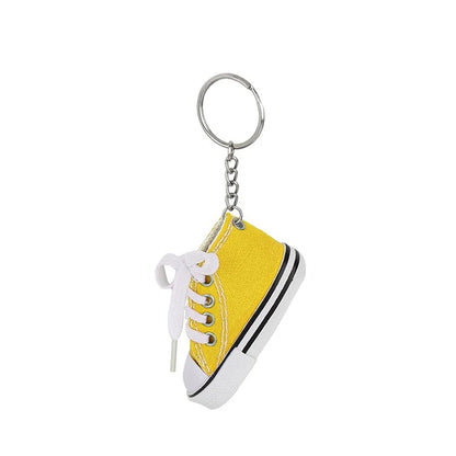 12-Piece Mini Shoe Keychains – Cloth Material Shoe Key Rings Set