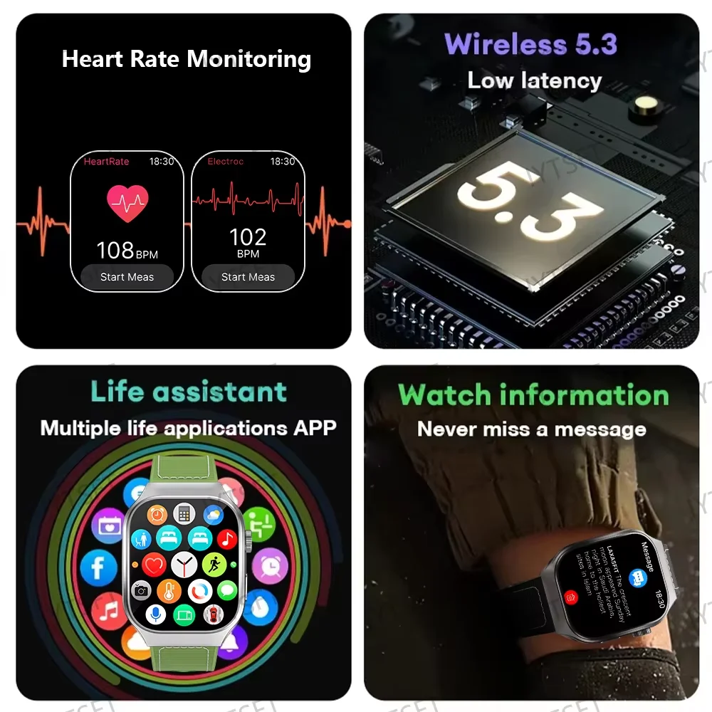 LAXASFIT 2.01-Inch Smart Watch - Bluetooth 5.3 HD Calling & Multiple Sports Modes for Men & Women