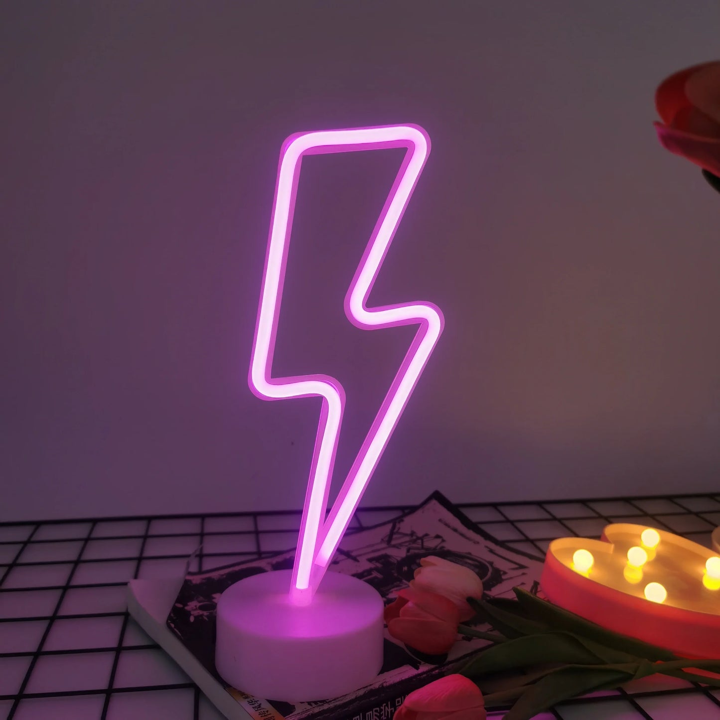 Countertop Decorative Neon Sign – USB or Battery-Powered Night Light for Holiday, Party, Kitchen & Home Decor