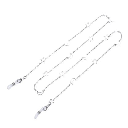Women Pearl Star Eyeglass Chain - Fashion Beaded Sunglasses Holder Neck Strap For Reading Glasses