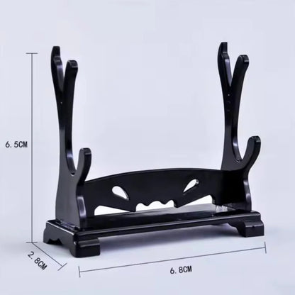 1-4 Tier Wooden Katana & Sword Display Stand Rack – Samurai Holder for Cosplay Swords, Knives & Magic Wand Storage Organizer