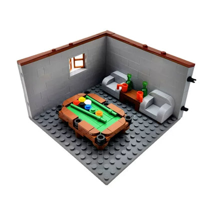 City House Building Blocks Set - DIY MOC Bricks with Bedroom & Living Room Furniture for Kids' Creative Play