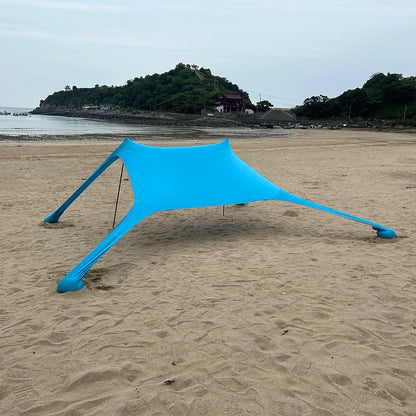 Outdoor Beach Tent Sun Shelter – Windproof UPF50+ Portable Camping Canopy for Family
