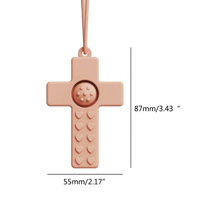 BPA-Free Silicone Baby Teether – Cartoon Sensory Chew Pendant Necklace for Newborns, Autism & ADHD Teething Care