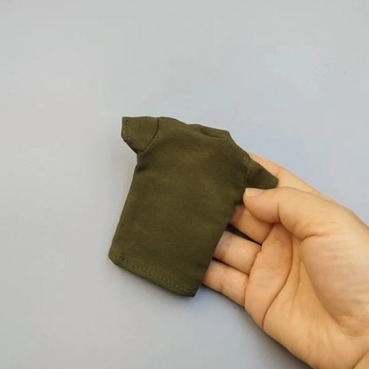 1/6 Scale Black T-Shirt for 12" (30cm) Action Figures — Male & Female DIY Model Accessories