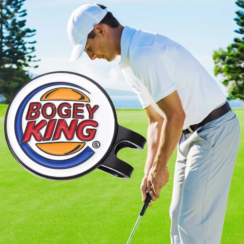 Bogey Ball King Golf Hat Clips – Magnetic Golf Ball Marker, Trendy Cap Clip Jewelry Gift for Golf Lovers