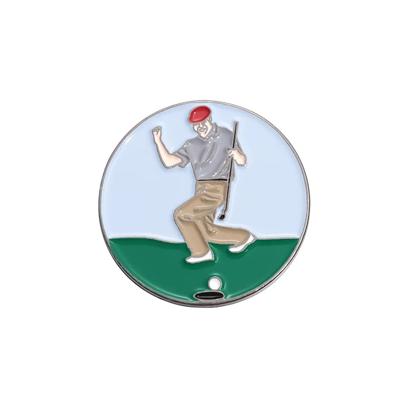 Magnetic Golf Hat Clip with Ball Marker - Electroplated Golf Marker and Training Accessory for Kids, Boys, Girls, and Golf Gifts