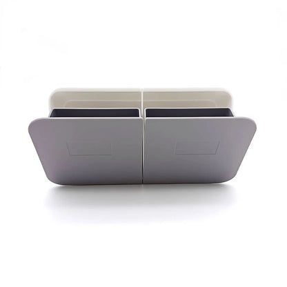 Wall-Mounted Bathroom Organizer - Plastic Swab and Cotton Pads Storage Holder with Tampon Container and Cosmetic Organizer