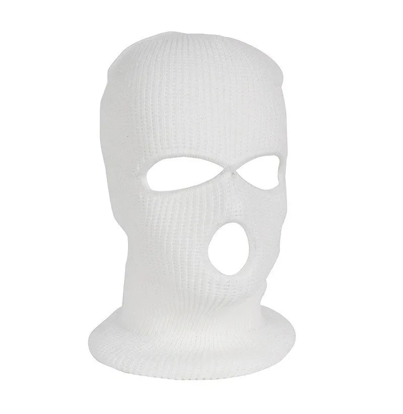 Full Face Cover Ski Mask Hat - 3 Holes Balaclava, Windproof Knit Beanie for Army, Tactical, and Winter Warmth, Unisex