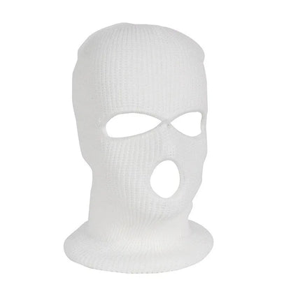 Full Face Cover Ski Mask Hat - 3 Holes Balaclava, Windproof Knit Beanie for Army, Tactical, and Winter Warmth, Unisex