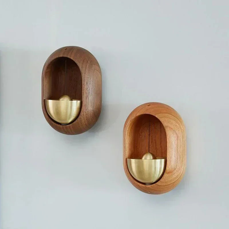 Wooden Landscape Door Bell – Magnetic Wind Chime for Home Entrance Alert & Decor