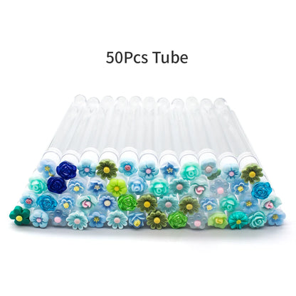 10/50PCS Reusable Eyelash & Eyebrow Brush Tubes — Replaceable Dust-Proof Wands Storage & Makeup Tool