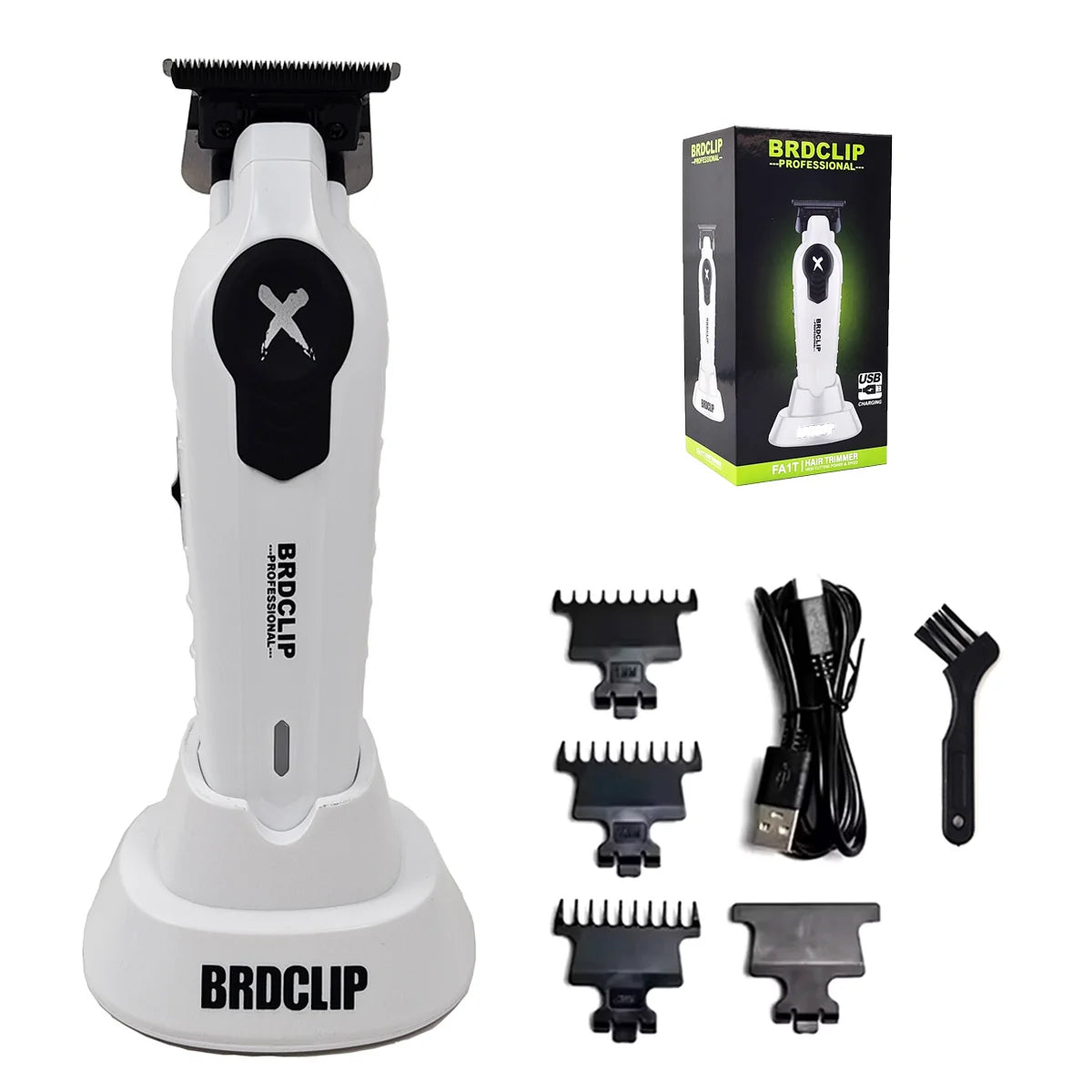 BRDCLIP X Series FA1T Professional Hair Trimmer – 7700RPM Electric Clipper with DLC Blade for Men & Barber Shop Use