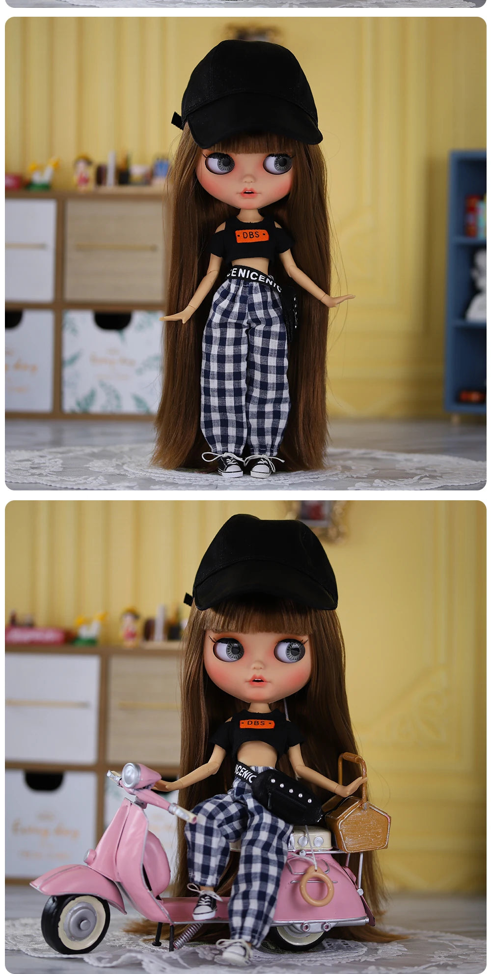 ICY DBS Blythe 1/6 BJD Doll – 30cm Tan Skin Matte Face Jointed Body, Anime Girl Toy Gift