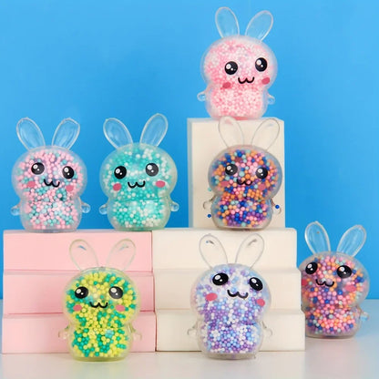 Squishy Bunny Stress Balls – Colorful Rabbit Fidget Toy for Kids & Girls, Perfect for Easter Basket Stuffers