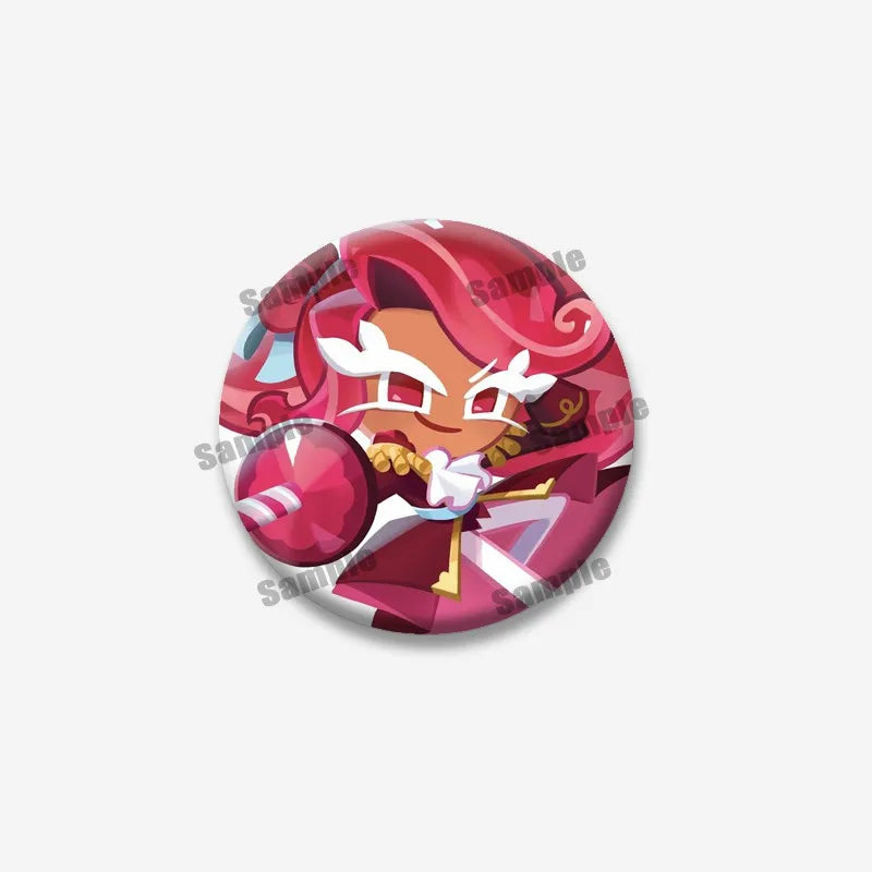 Cookie Run Kingdom Meringue & Jellyfish Enamel Badge – Round Brooch for Backpack, Jewelry Pin & Party Gift