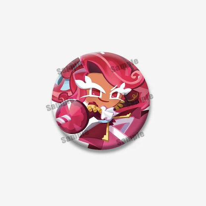 Cookie Run Kingdom Meringue & Jellyfish Enamel Badge – Round Brooch for Backpack, Jewelry Pin & Party Gift
