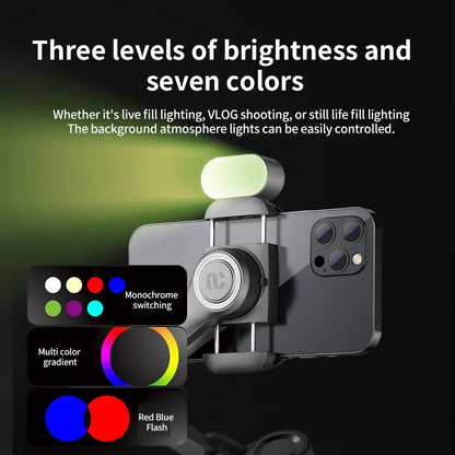 AOCHUAN 3-Axis Handheld Gimbal Stabilizer – Smartphone Stabilizer with Fill Light, Face Tracking for iPhone & Android, Tiktok & Vlog Smart XE