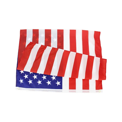 35x59 Inch Embroidered American Flag – Waterproof Nylon USA Independence Day Outdoor Flag with Brass Grommets (90x150cm)