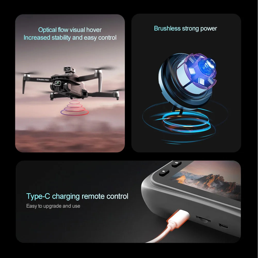 2025 V168 Pro MAX GPS Drone – 8K HD Camera, 5G WiFi FPV, 360° Obstacle Avoidance, Brushless RC Quadcopter