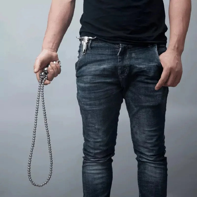 EDC Stainless Steel Ball Bracelet and Necklace - Titanium Steel Personal Safety Accessory for Everyday Carry
