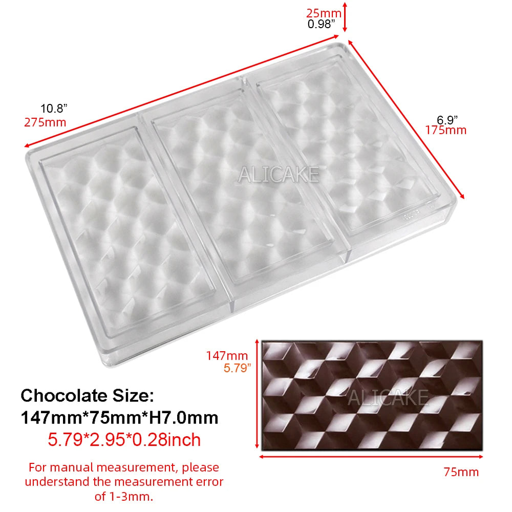 3D Polycarbonate Chocolate Mold - Sphere Diamond Chocolate Bomb & Bonbon Baking Mold for Professional Candy Making