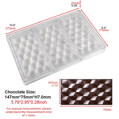 3D Polycarbonate Chocolate Mold - Sphere Diamond Chocolate Bomb & Bonbon Baking Mold for Professional Candy Making