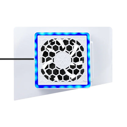 NEW Side-Mounted Cooling Fan for PS5 Slim – LED Light & 2 USB Ports Game Console Cooler Accessory