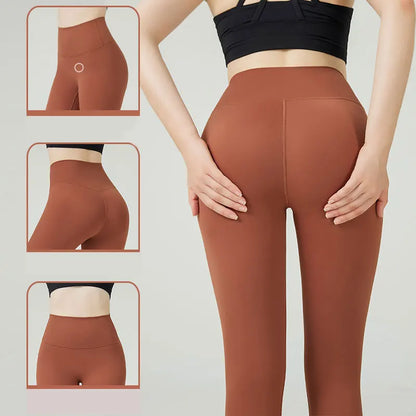 Women's High Waist Seamless Leggings - Naked Feel Push Up Yoga Pants For Fitness, Running & Gym Training