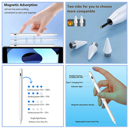Universal Stylus Pen - Capacitive Touch for Android, iOS, iPad, Apple Pencil, Huawei, Xiaomi Phones, and Drawing