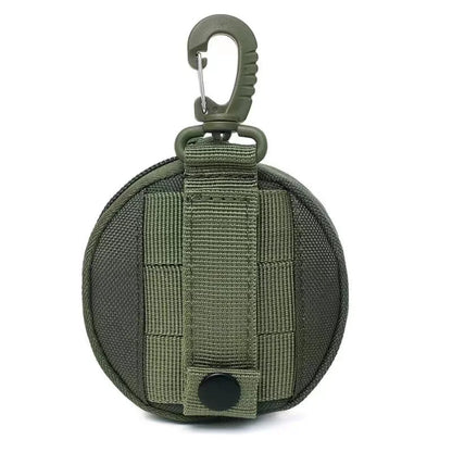 Outdoor Triangular Buckle Earphone Bag – Portable Circular Case for U Disk & Earphone Protection