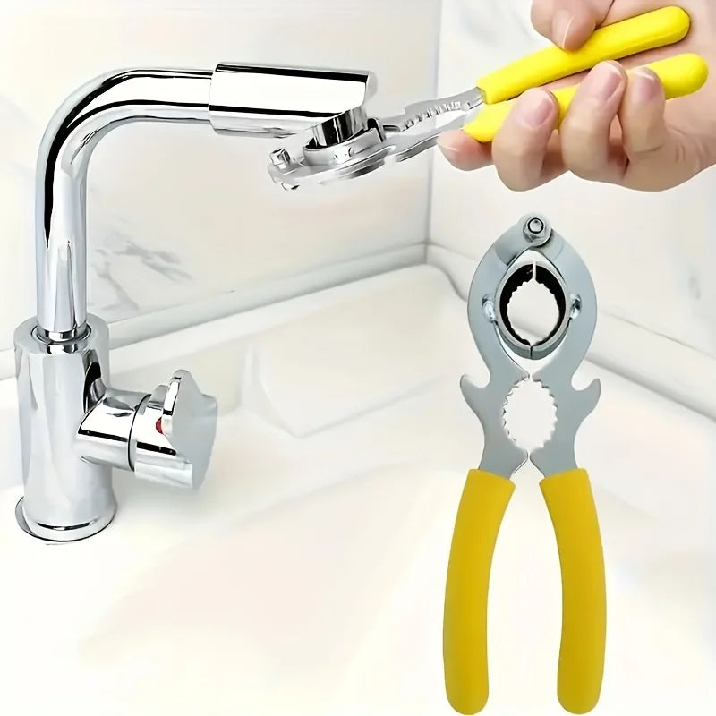 3-in-1 Faucet Repair Wrench - Aerator Remover Tool with Bottle Opener & Pliers