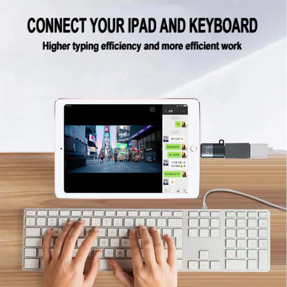 USB Type-C to Lightning OTG Adapter 8-Pin for iPhone 14/13/12/11 Pro & iPad – Type-C Audio & Microphone Connector