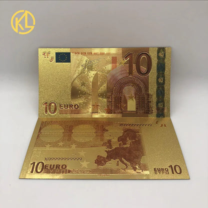 Colored European Banknote Currency Set – 5 to 1000 Million Euro Gold Notes for Business Gifts & Collection