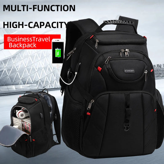 17-Inch Travel Laptop Backpack with USB - Waterproof Durable Business and University Backpack for Men and Women